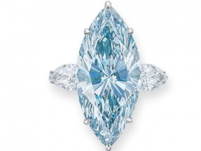 Subastarán un lujoso anillo con un increíble diamante azul