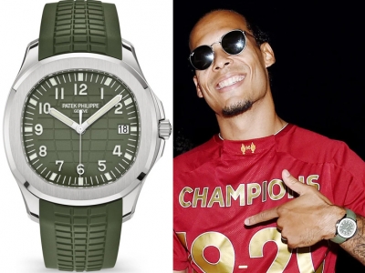 Virgil Van Dijk celebró el campeonato con un Patek Philippe Aquanaut en su muñeca