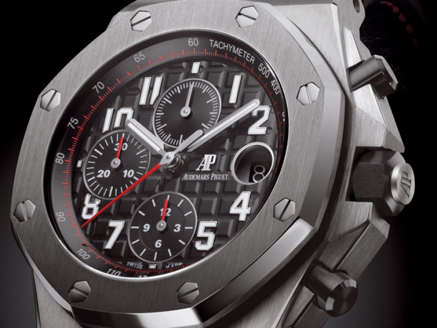 Close up a un Audemars Piguet Royal Oak Offshore de 42 mm