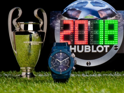 Pelé presenta el nuevo reloj Hublot de la UEFA Champions League