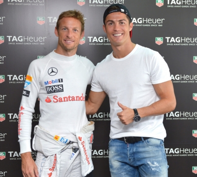 Cristiano Ronaldo, Jenson Button y TAG Heuer