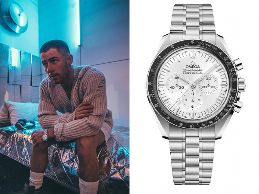 Nick Jonas y su magnífico Omega Speedmaster Chronometer Canopus Gold