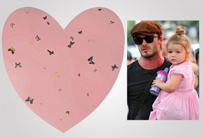 David Beckham le compra una pintura a su hija Harper